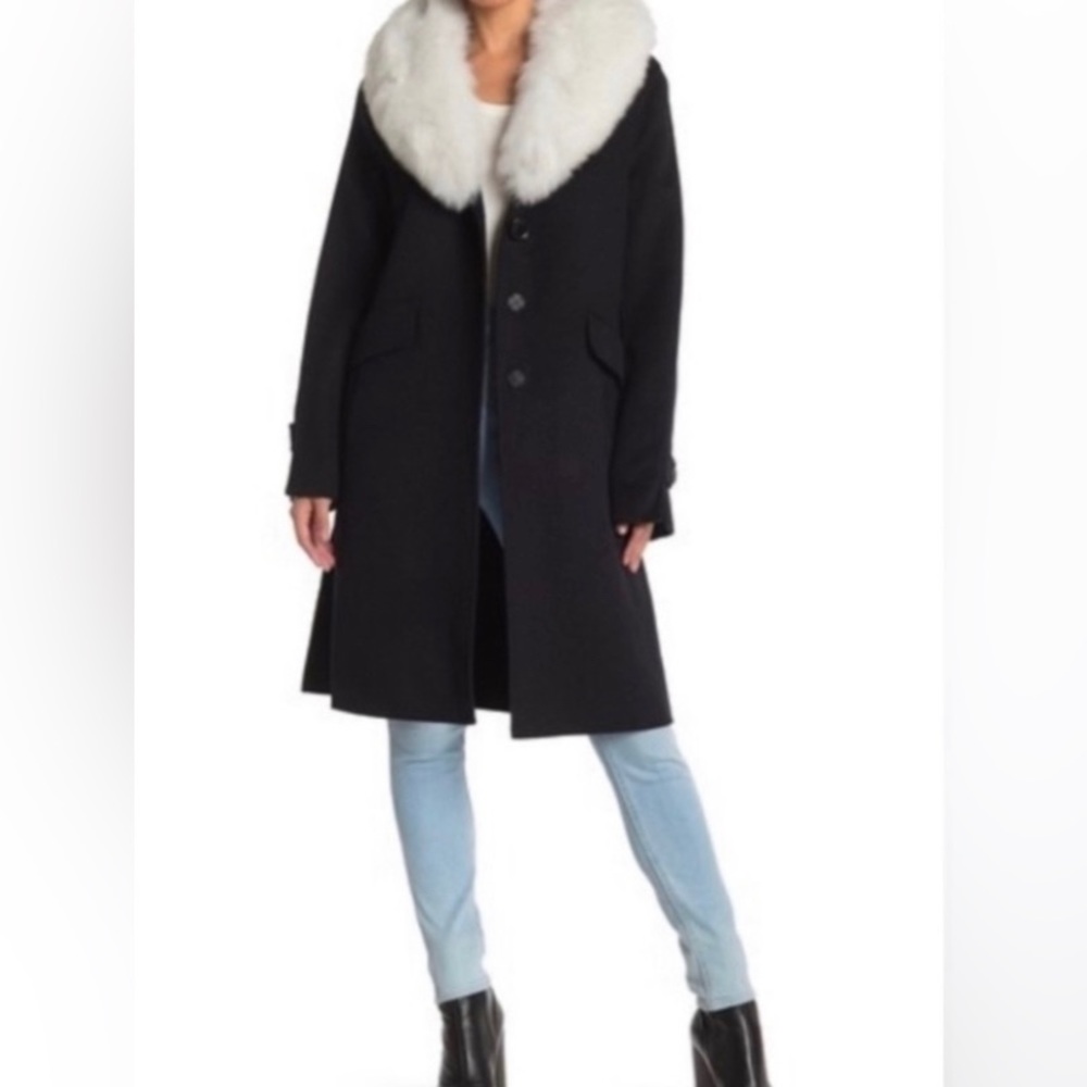 Derek Lam Crosby 10  Size M -detachable faux fur collar